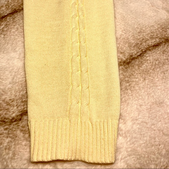 Karen Scott yellow Cotton v neck sweater pullover front buttons - Picture 3 of 9